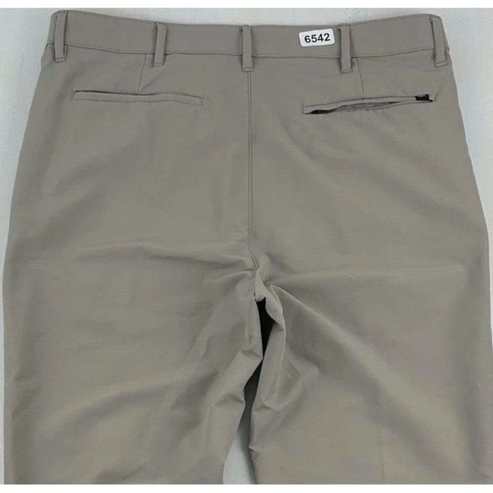 Banana Republic Men's Performance Traveler Pants 34x32 Tan Golf Tech Stretch